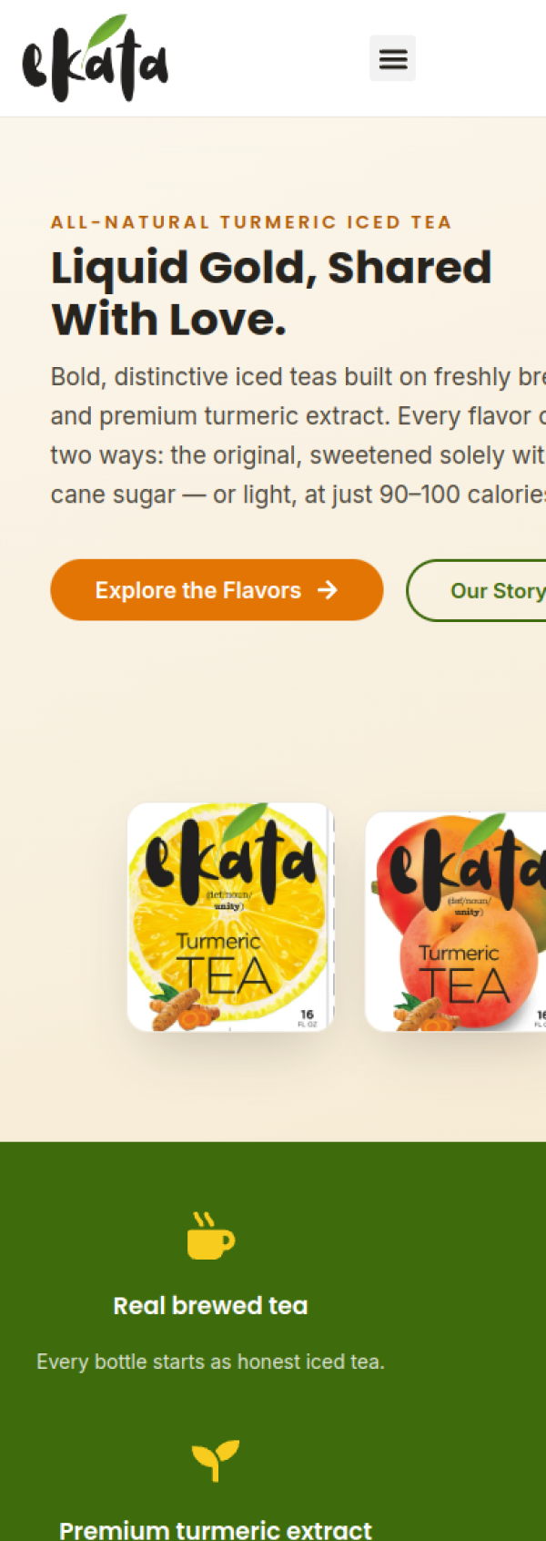 ekata Turmeric Iced Tea mobile view