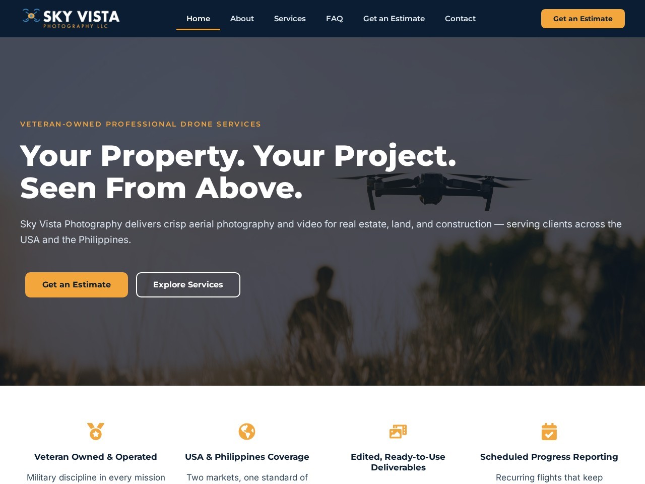 Sky Vista Photography desktop design
